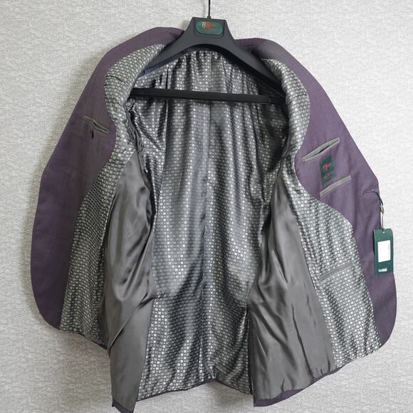 Ted Baker No Ordinary Joe London Purple Suit Jacket 40S & 34S Pants Set - Picture 6 of 16